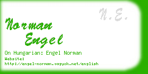 norman engel business card